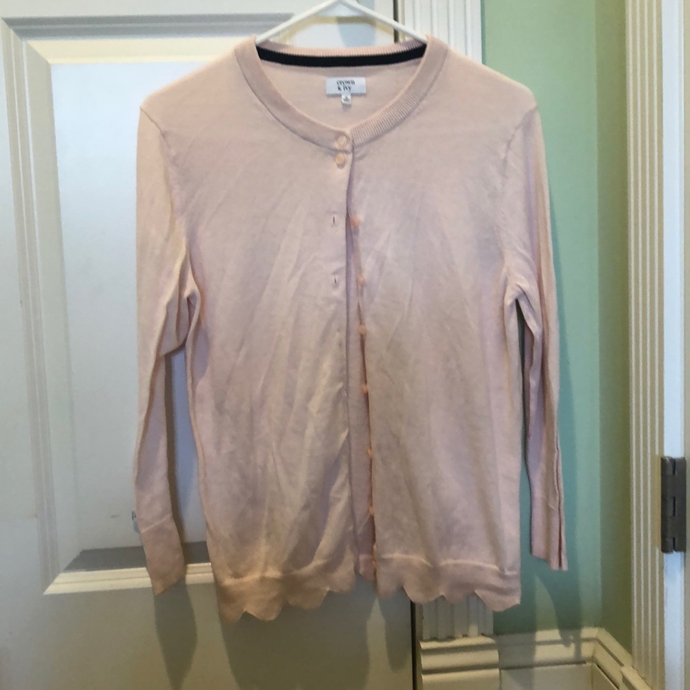 pink crown & ivy cardigan